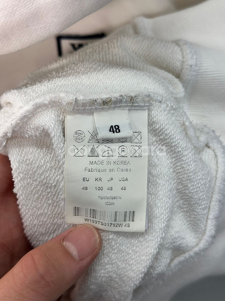 [정품](명품세탁완료)우영미 백로고 후드티 화이트--5