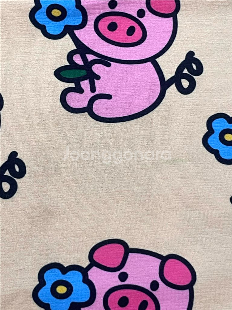 애플버터컬리지 반팔 상하 실내복일괄(토끼/돼지) S--2