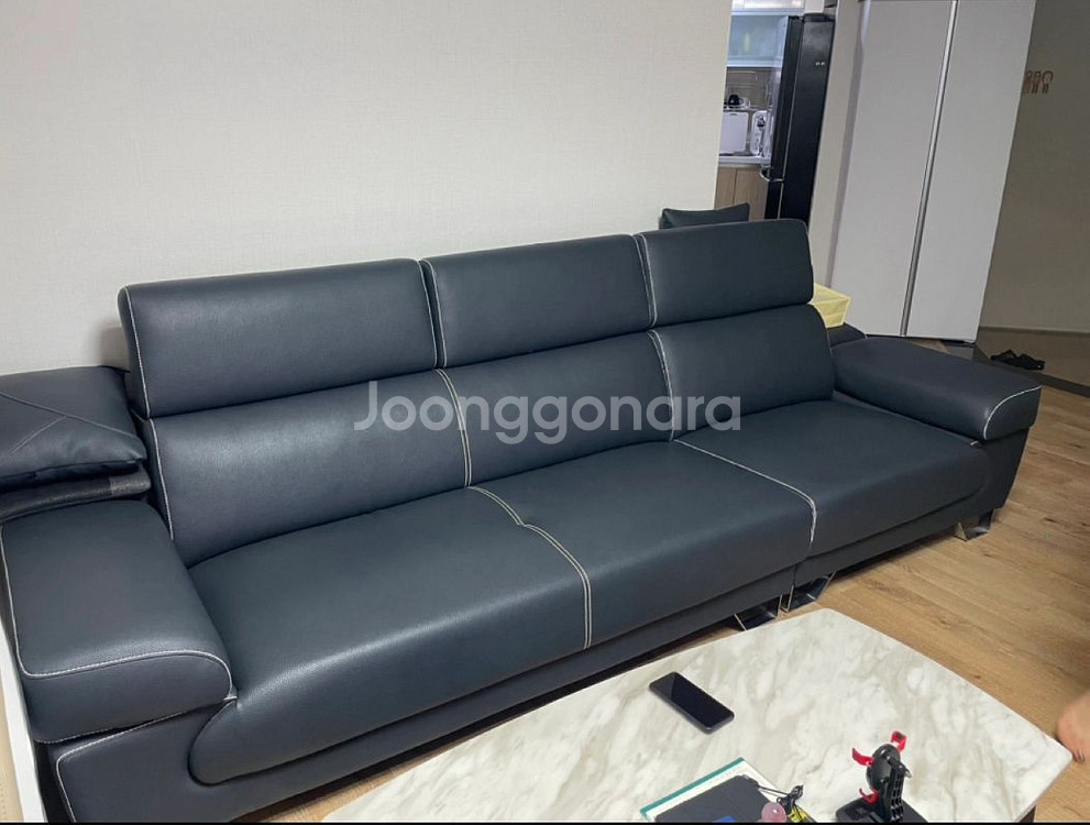 배송 - 새것같은 4인 가죽소파--0