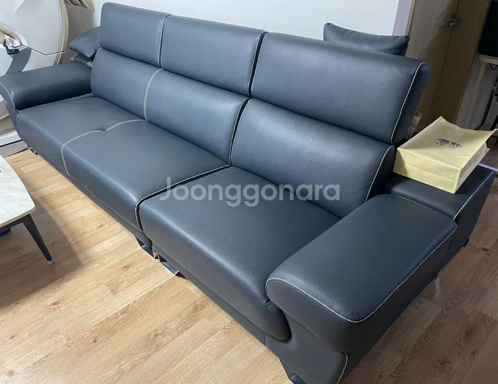 배송 - 새것같은 4인 가죽소파--1