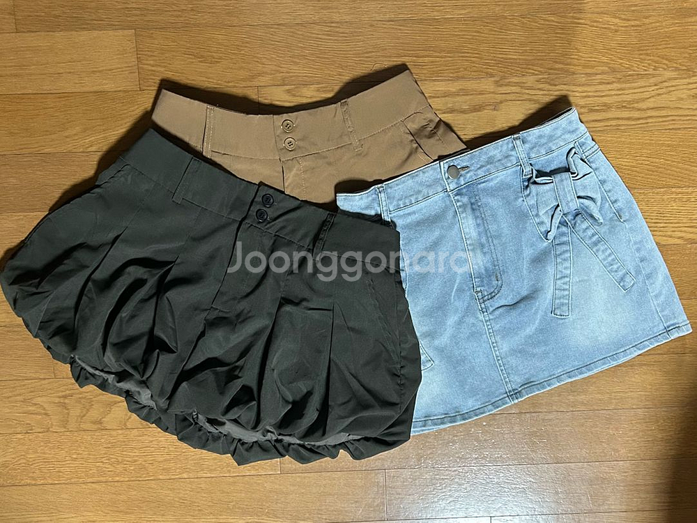 코이세이오 데님스커트 리본 치마 스커트 베이프--0