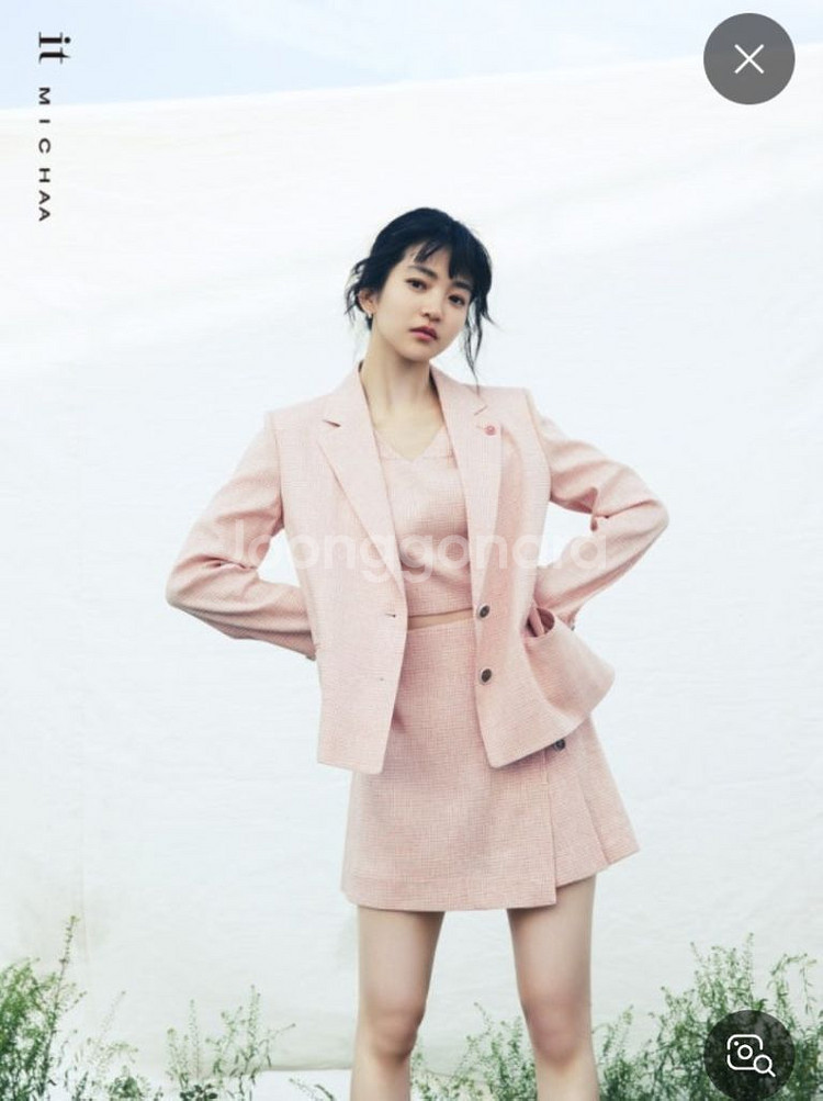 잇미샤 뷔스티에 반바지 셋업 55 오렌지 베이지--0