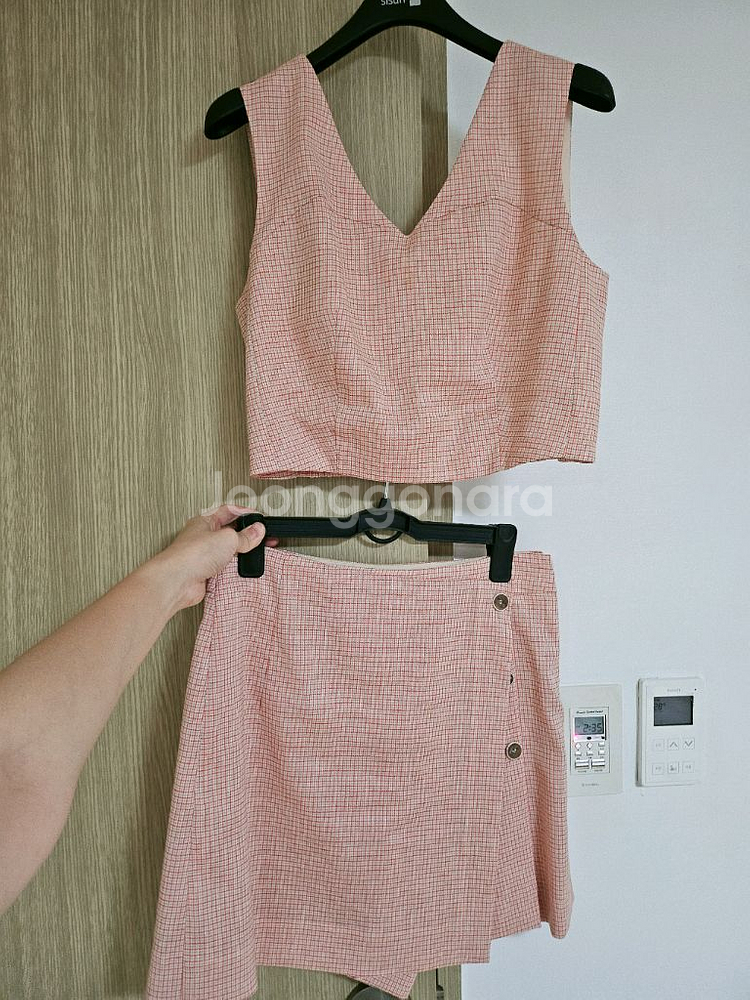 잇미샤 뷔스티에 반바지 셋업 55 오렌지 베이지--2