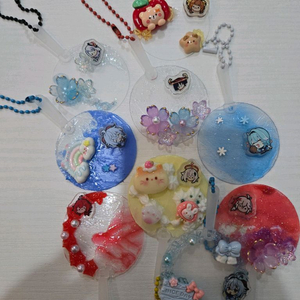 원신 데코덴 부채 키링 (덤으로 포카 드려요)