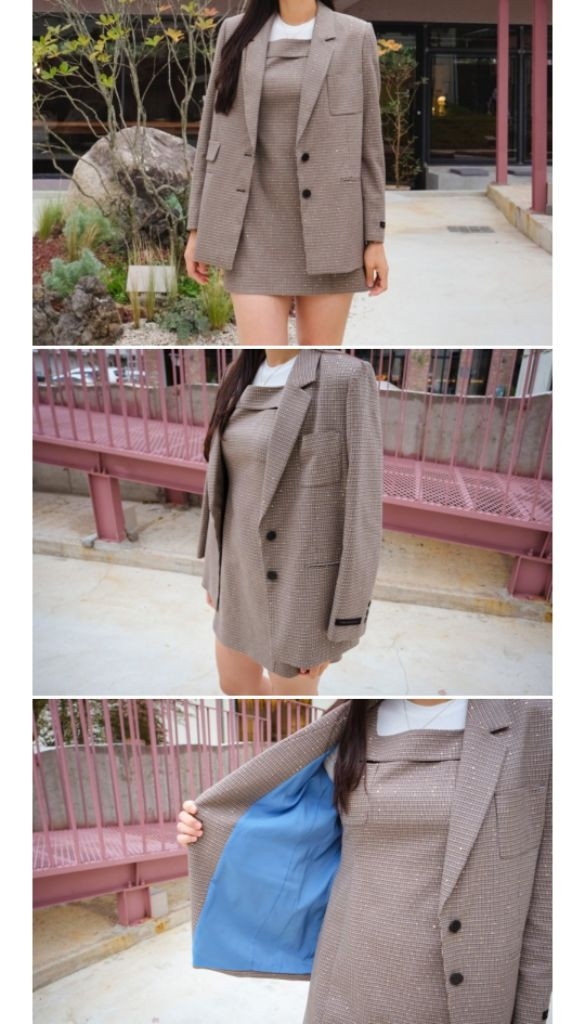 잇미샤 체크자켓 55사이즈--1