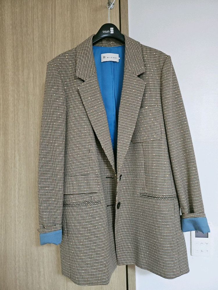 잇미샤 체크자켓 55사이즈--2