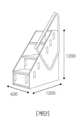 핀란디아 이층침대 계단만 판매--4