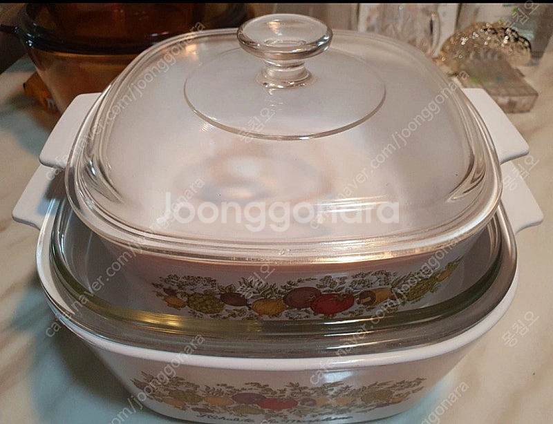 빈티지 코닝웨어 파이렉스 사각 캐서롤 2종 (1종값)--2