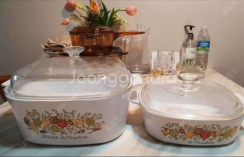 빈티지 코닝웨어 파이렉스 사각 캐서롤 2종 (1종값)--3