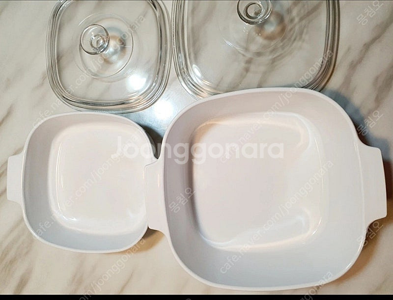 빈티지 코닝웨어 파이렉스 사각 캐서롤 2종 (1종값)--6