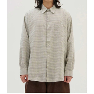 [새상품/M] 제로 시어서커 깅엄 롤업 체크 셔츠
