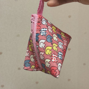 태국 코끼리 핑크색 동전지갑 파우치