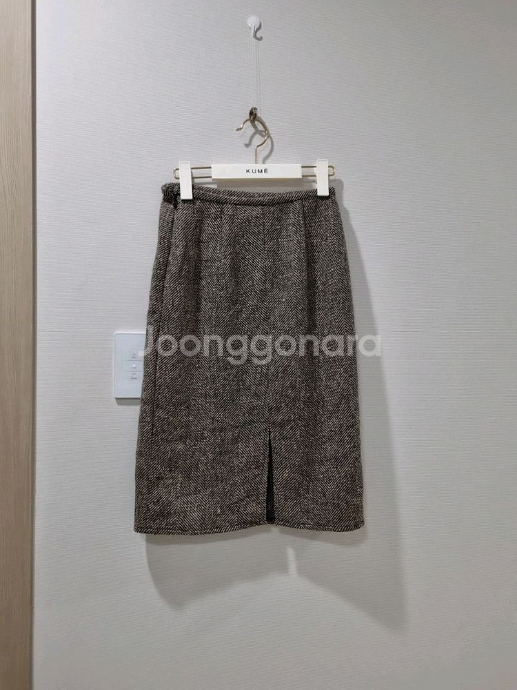 발렌티노 부티크 헤링본 울 스커트--3