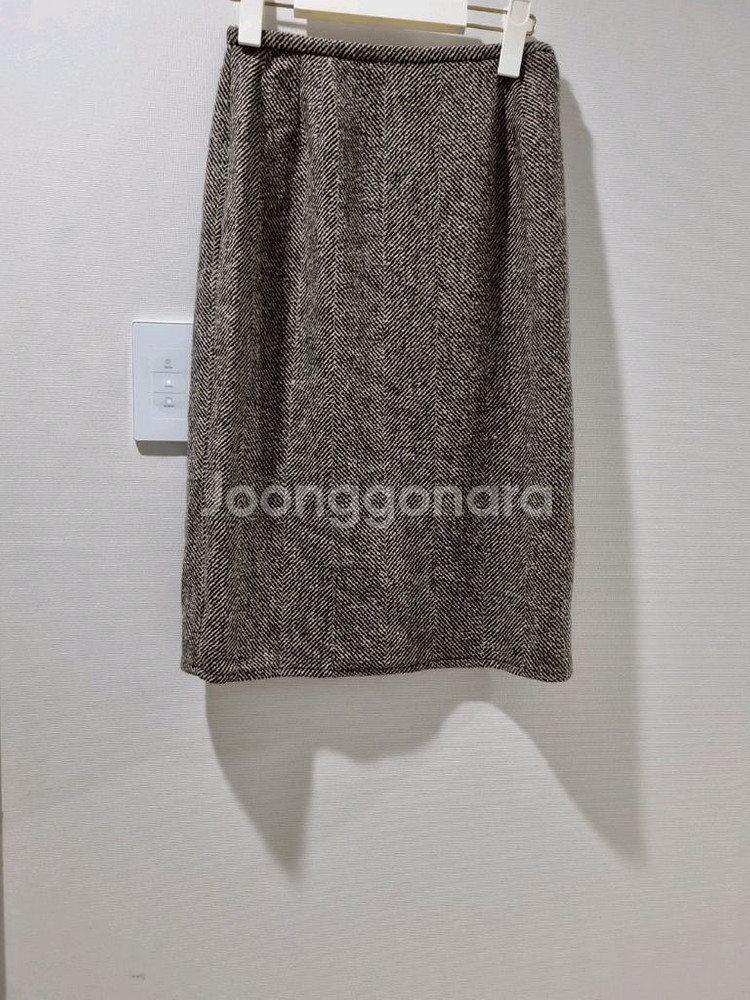 발렌티노 부티크 헤링본 울 스커트--2