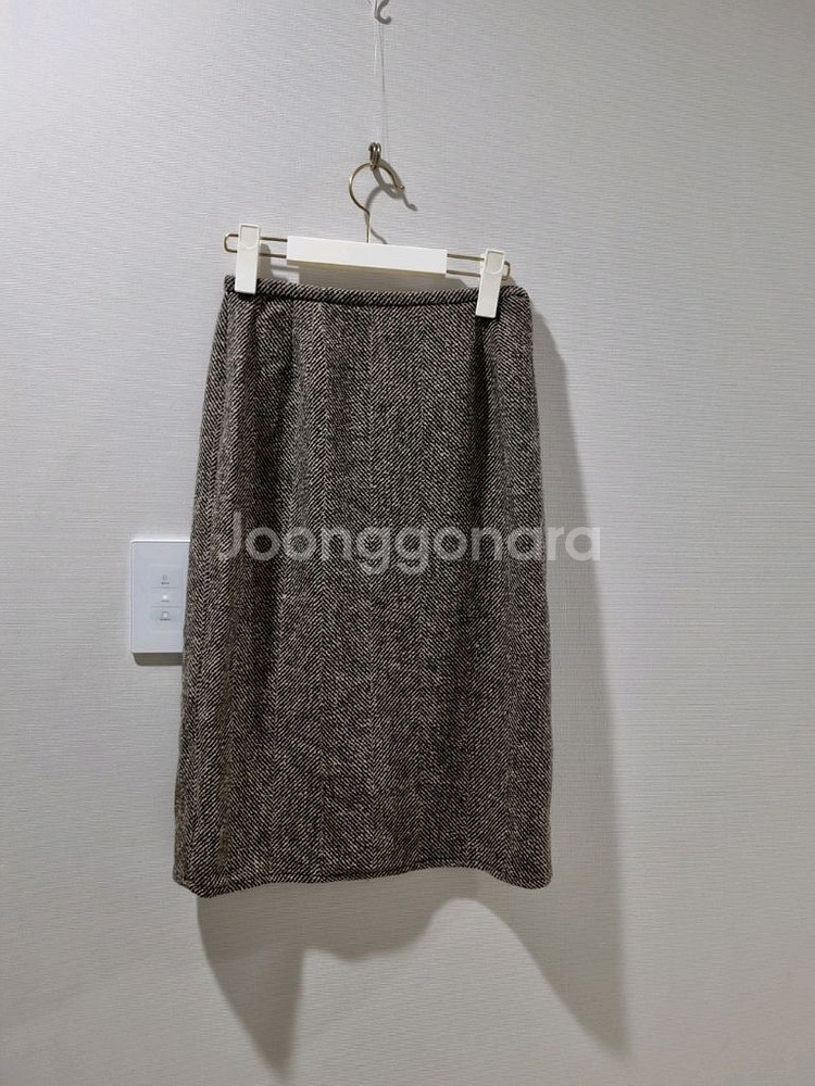 발렌티노 부티크 헤링본 울 스커트--0