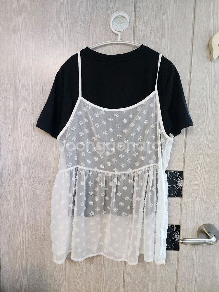 브랜드* 레이스 뷔스티에 +블랙티셔츠--1