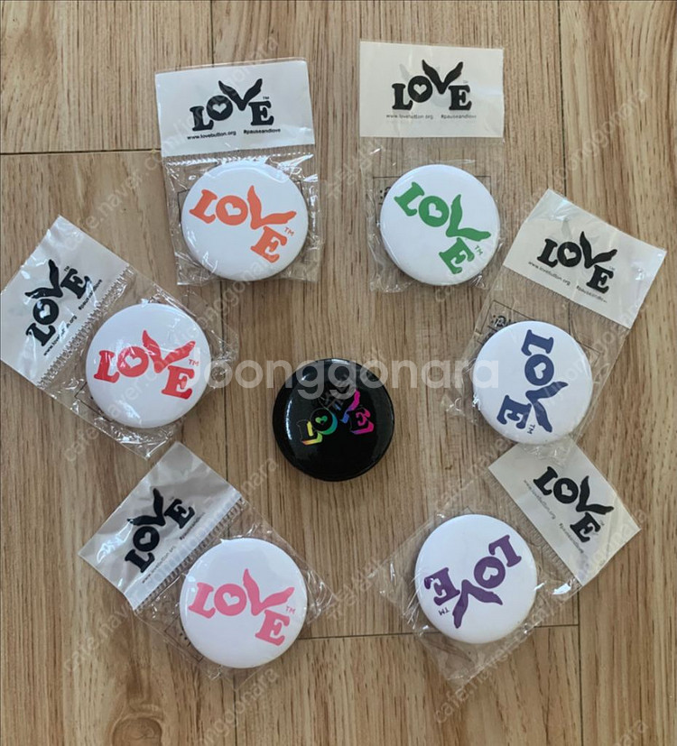 콜드플레이 러브버튼 뱃지--0