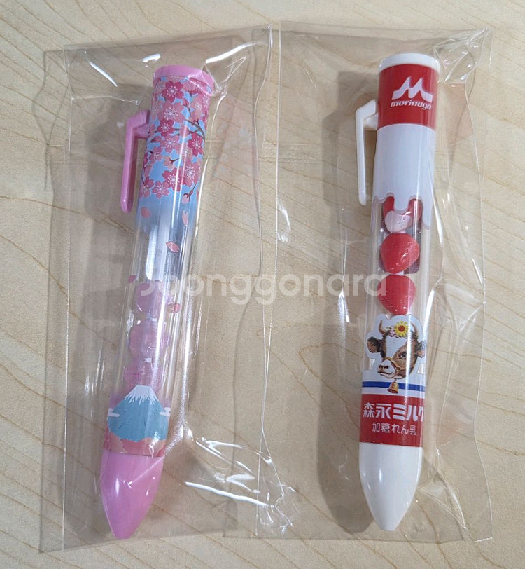 일본 샤카샤카 바삭 통통 볼펜 사쿠라, 연유--0