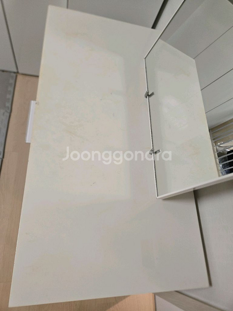 한샘 화이트콘솔형 화장대(거울,의자 포함)--4