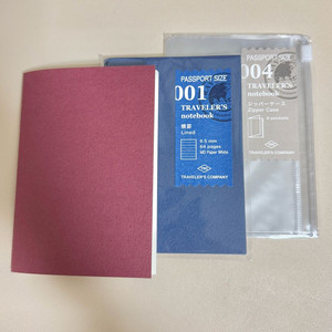 트래블러스 노트 패스포트 사이즈 노트 지퍼 케이스 새상