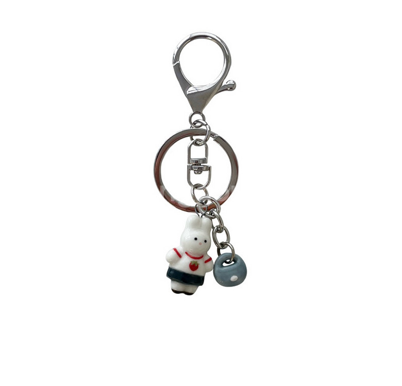 플로디 스튜디오 토끼 룩북 키링--2