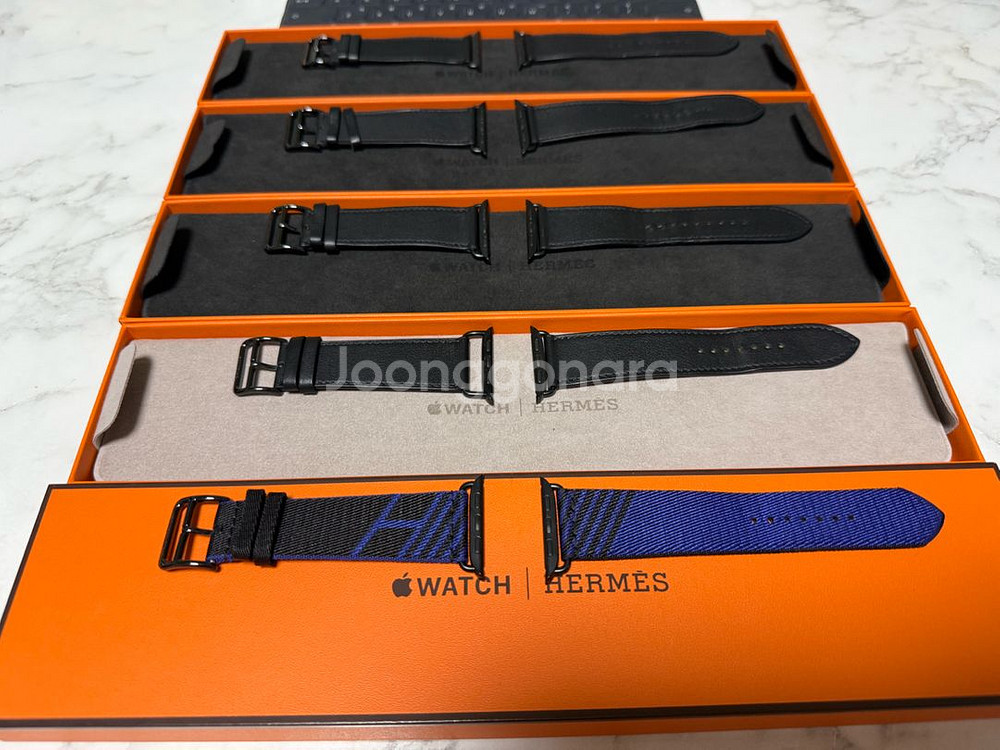 애플워치 에르메스 스트랩 느와르 점핑, 느아르 아뜰라주--1