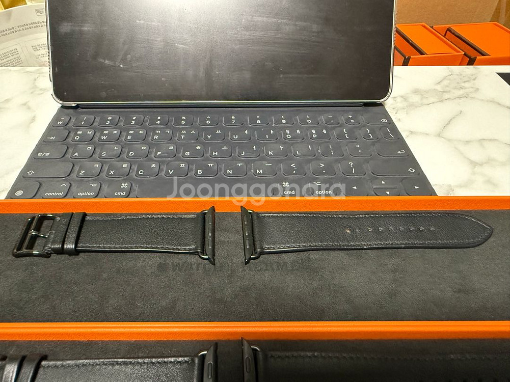 애플워치 에르메스 스트랩 느와르 점핑, 느아르 아뜰라주--2