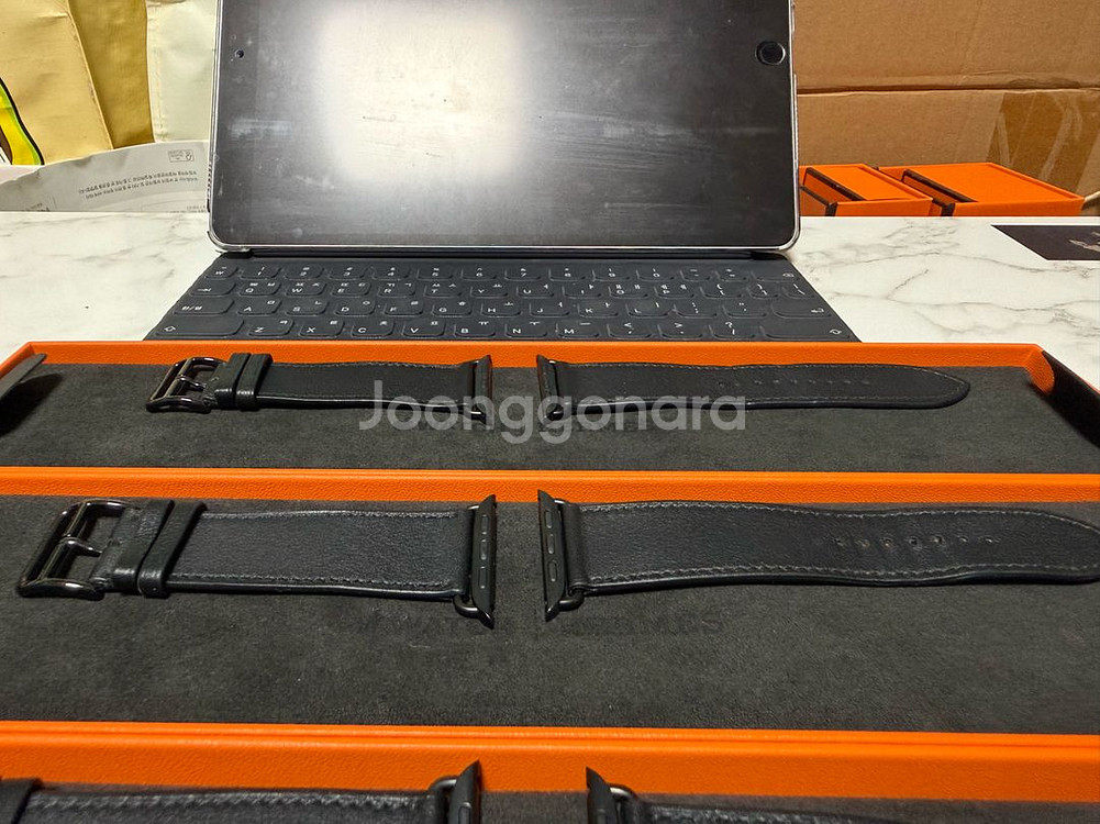 애플워치 에르메스 스트랩 느와르 점핑, 느아르 아뜰라주--3