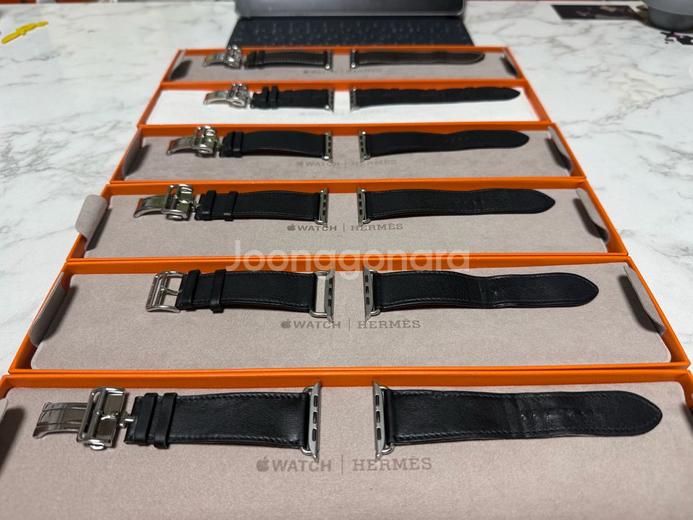 애플워치 에르메스 스트랩 누아 킬림, 에벤느, 누아 디--0