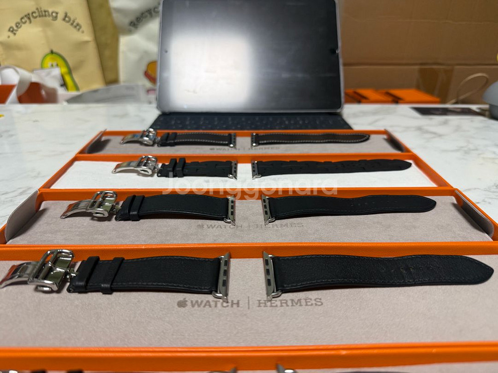 애플워치 에르메스 스트랩 누아 킬림, 에벤느, 누아 디--5