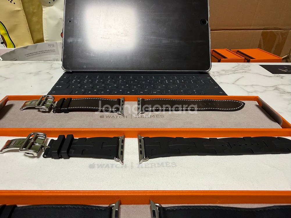 애플워치 에르메스 스트랩 누아 킬림, 에벤느, 누아 디--4