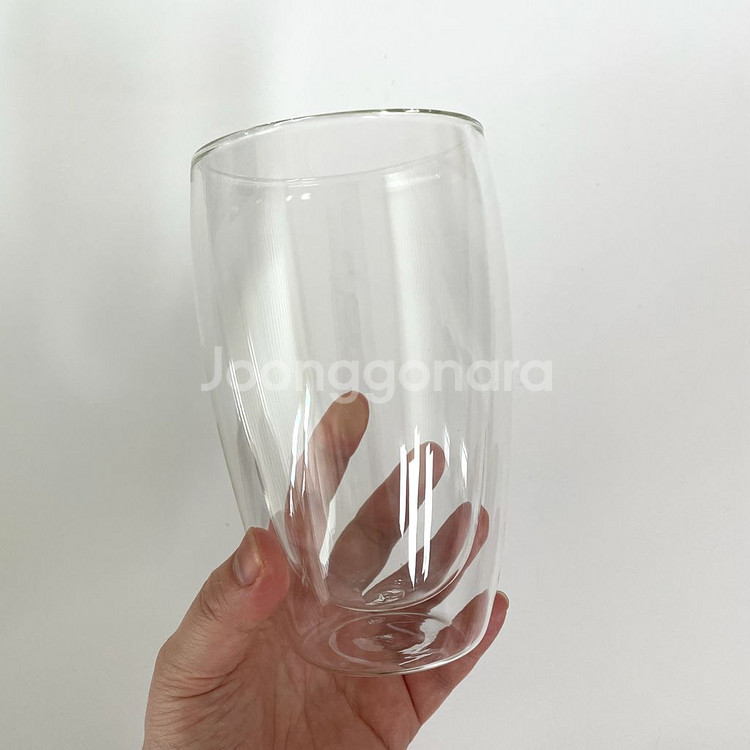 내열유리 이중 유리컵, 커피컵 티컵 1개 새상품--2