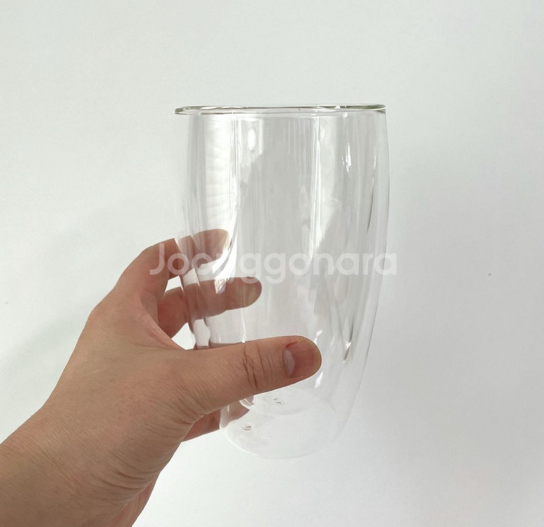 내열유리 이중 유리컵, 커피컵 티컵 1개 새상품--3