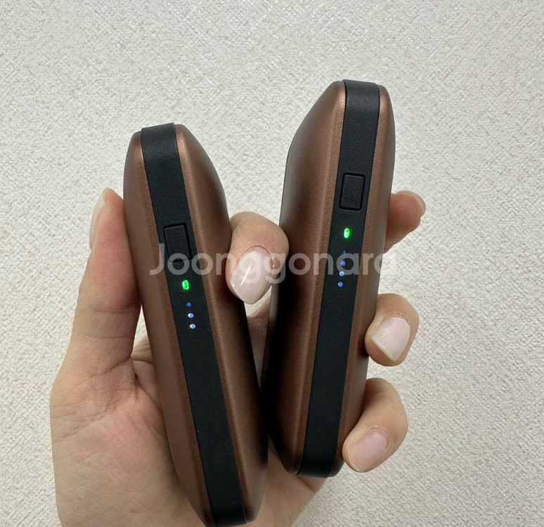 그립뱅크 휴대용 듀얼손난로 보조배터리 새제품 미개봉 풀--0