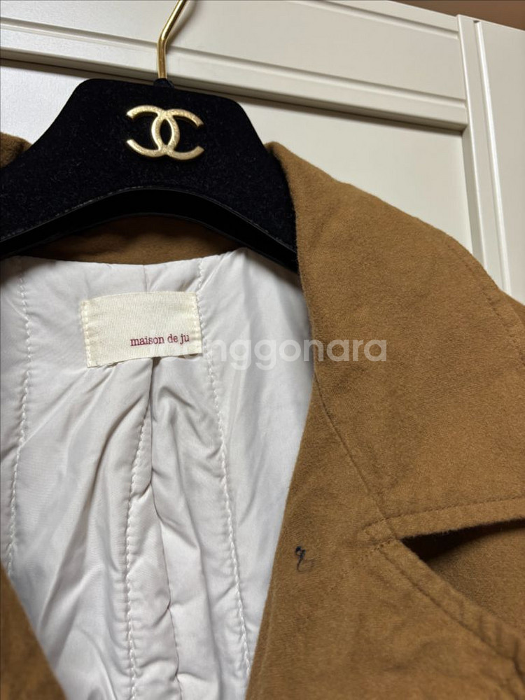 메종드쥬 카키 롱 아우터--1