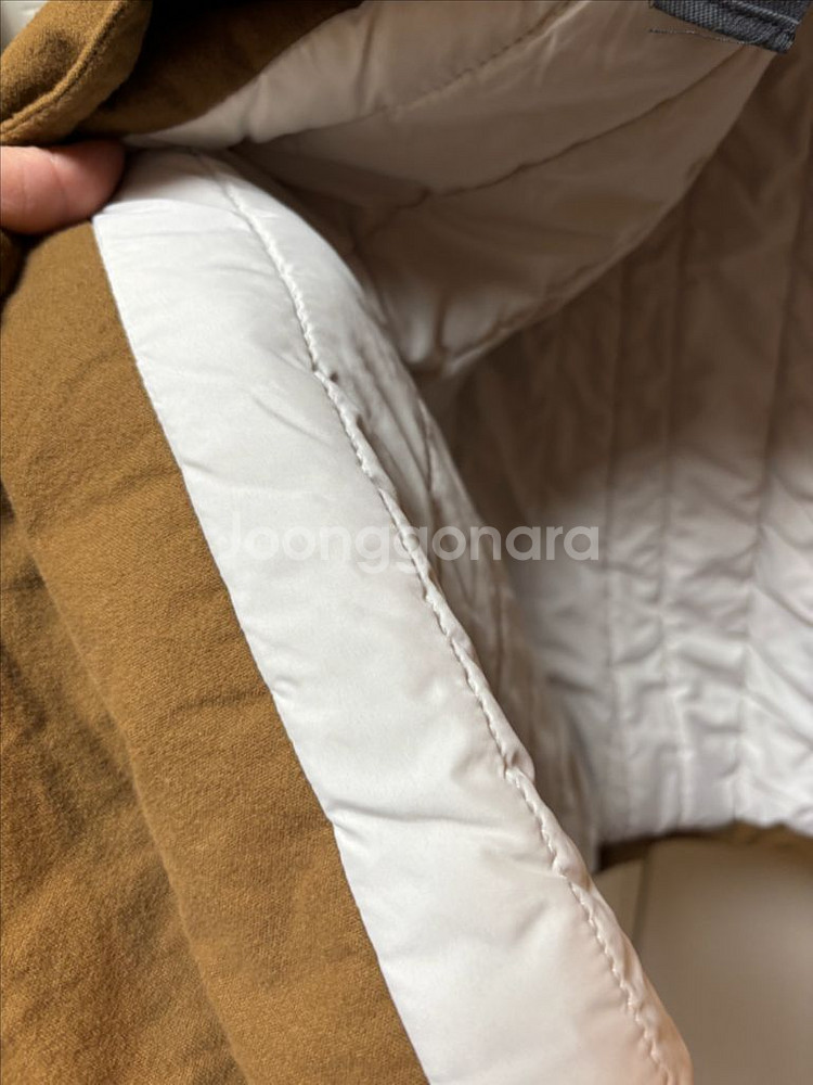 메종드쥬 카키 롱 아우터--4