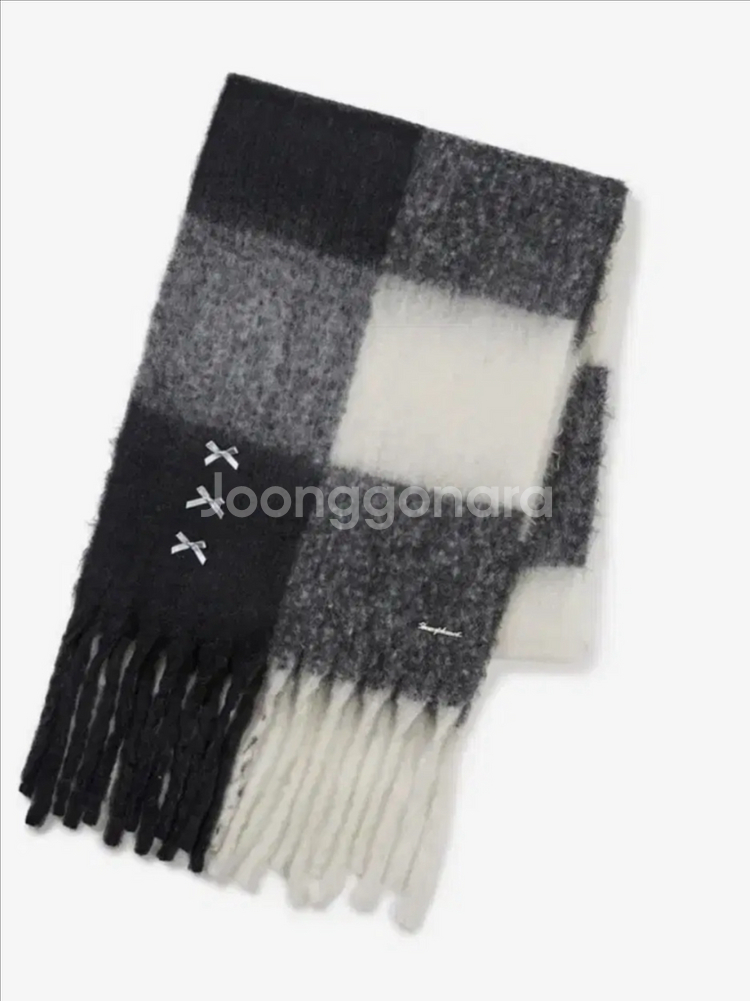 제로플래닛 소프트 리본 롱 머플러 블랙--0