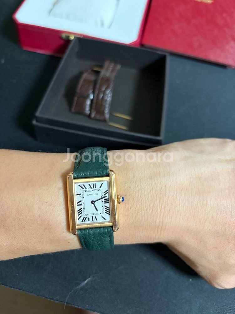 까르띠에 탱크솔로금통 로즈골드 스몰--0