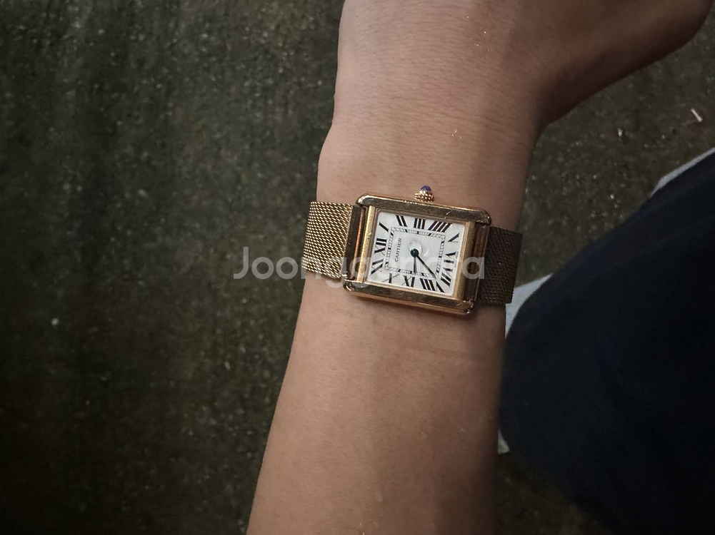 까르띠에 탱크솔로금통 로즈골드 스몰--4