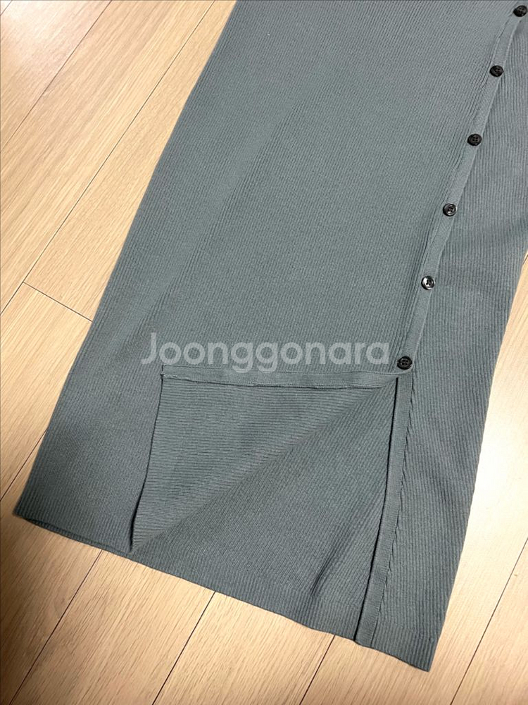 24년 캘빈클라인진 골지 가디건 스커트 세트투피스 니트--7
