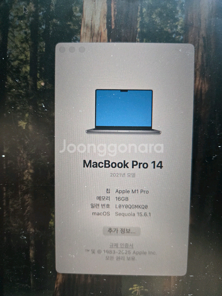 거의 새겁니다 맥북 프로 14 M1 Pro 16GB--3