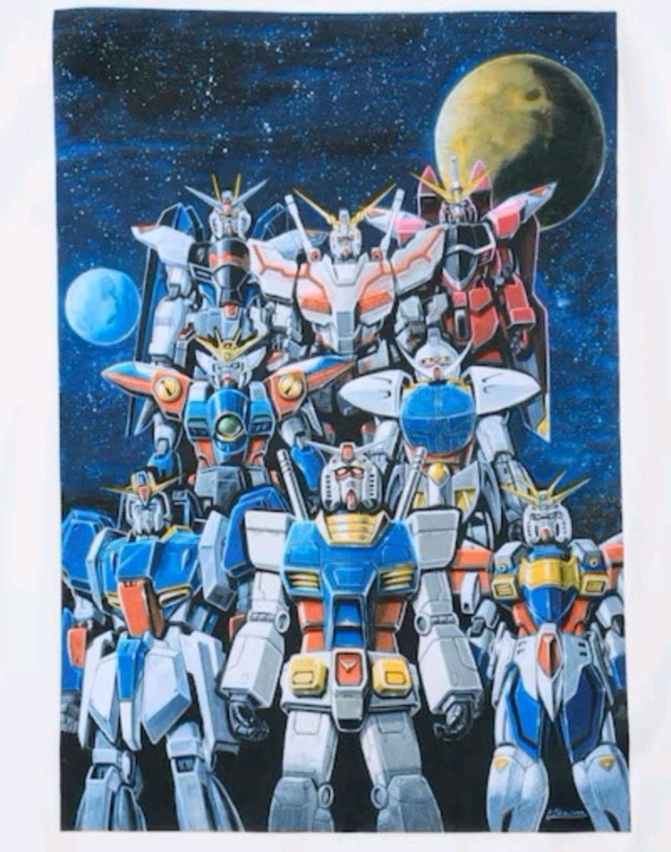 새제품)유니클로 기동전사건담45주년티셔츠 xl--1