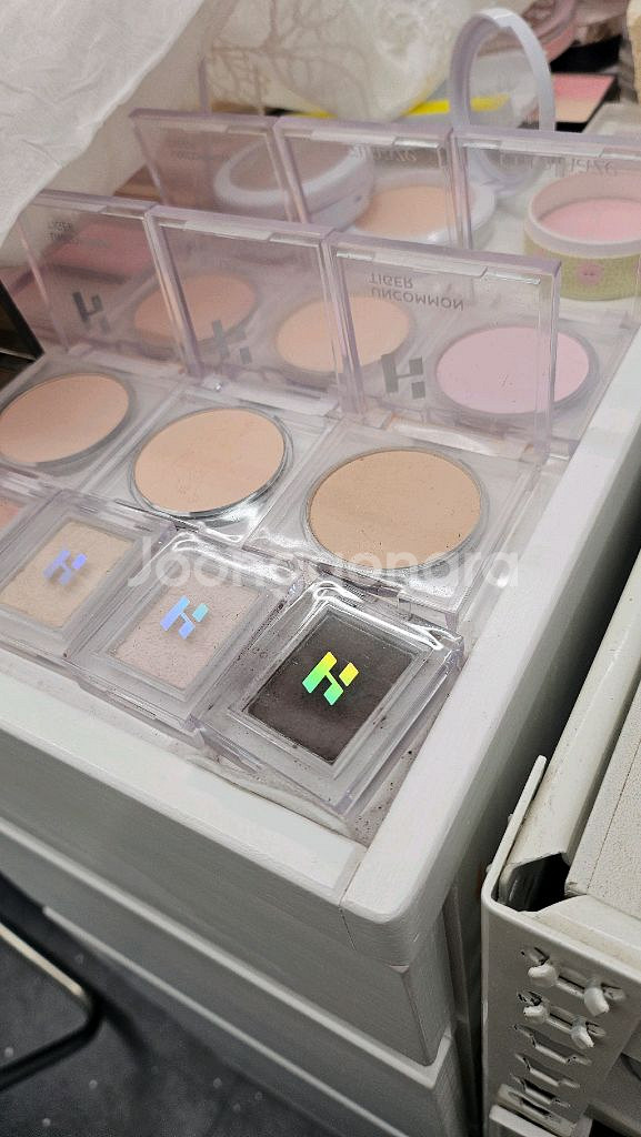 메이크업샵 조명 화장대 +메이크업의자 세트--1