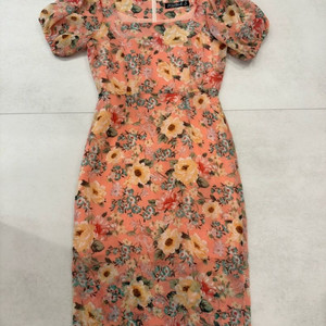 스퀘어넥 플라워 원피스