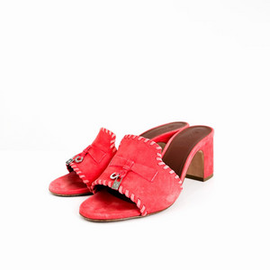 [37] 로로피아나 썸머 참 스웨이드 펌프스 뮬 슬리퍼