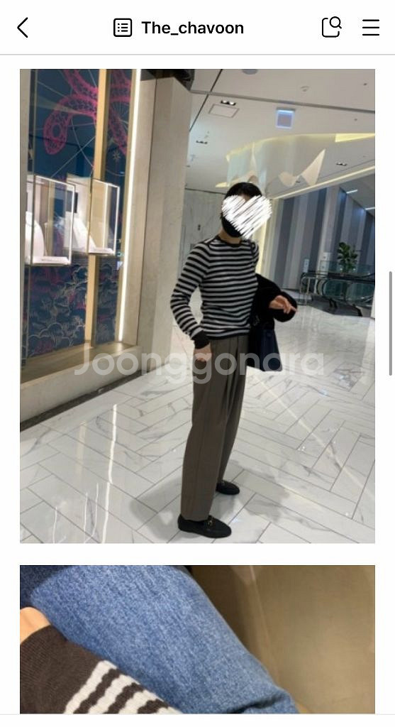 [차분] 캐시미어 100 줄무늬니트_브라운40--0