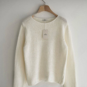 라운지 한지 보트넥 니트