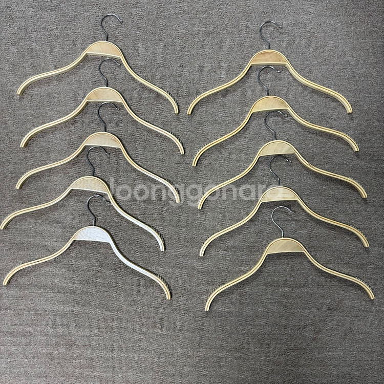 우드 나무 원목 논슬립 어깨뿔방지 상의 옷걸이 49개--4