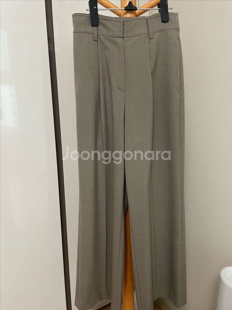 타임 백밴딩 와이드 팬츠--0