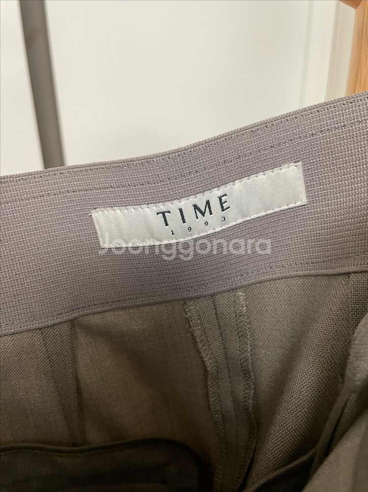 타임 백밴딩 와이드 팬츠--2